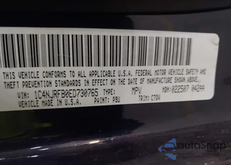 2014 Jeep Patriot Latitude z USA, uszkodzony, nr VIN 1C4NJRFB0ED730765